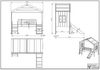 Hausbett mit Rutsche Kathye 213x192x202 Massivholz+MDF Weiß Bild 5