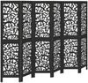 vidaXL 6-tlg. Paravent Schwarz Massivholz Paulownia 358761 Bild 2