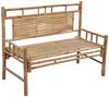 vidaXL Gartenbank mit Auflage 120 cm Bambus 3063879 Bild 2