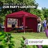 CASARIA® Set 3x3m Pavillon und 2x Seitenteil rot Bild 4