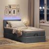 vidaXL Ottoman-Bett mit Matratze & LEDs Dunkelgrau 100x200 cm Stoff 3312285 Bild 3