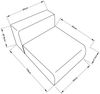 Sofa-Modul Suldal Sitzelement Cord Beige [en. casa] Bild 2