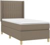 vidaXL Boxspringbett mit Matratze Taupe 80x200 cm Stoff, Härtegrad: H2 [3132109] Bild 3