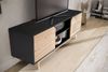 Lowboard Schwarz Eiche-Dekor 150x55x40 cm TV-Kommode Modern, Design TV-Schran... Bild 5