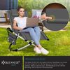 KESSER® Relaxliege Liegestuhl | Gartenliege | Gartenstuhl | Klappstuhl faltbar | Schwungliege | Schaukelsessel | ergonomische Relaxsessel | wetterfest | 180 kg Belastung | 174 x 78 x 89 cm Anthrazit - mit Set Bild 4