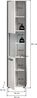 Badschrank (B/H/T: 40x188x34 cm) in weiß hochglanz Bild 4