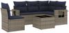 vidaXL 6-teiliges Gartensofa-Set mit Kissen, grau, Polyrattan 3220180 Bild 2