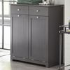 SoBuy BZR33-DG Wäscheschrank, MDF, Lackiert, Dunkelgrau, 78 x 91 x 37 cm Bild 5