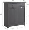 SoBuy BZR33-DG Wäscheschrank, MDF, Lackiert, Dunkelgrau, 78 x 91 x 37 cm Bild 3