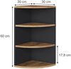 Eckregal Ecki Anthrazit/Goldkraft Eiche 30 x 60 cm Vicco Bild 3