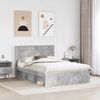 vidaXL Bettrahmen Beton Grau 150 x 200 cm Massives Kiefernholz 3409746 Bild 3