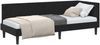 vidaXL Eckbettgestell mit Kopfteil Schwarz 80 cm x 200 cm Samt 42016413 Bild 2