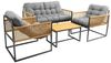 Furnify Gartenlounge-Set WALDHOF 4-teilig Metall Gartenmöbel Set mit Sofa, 2 Sesseln & Tisch, (Set, 4-tlg, Sofa, 2x Sessel, 1x Tisch, Sitzkissen), Mit Sitzkissen inklusive Bild 1