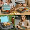 Cofi Brotdosen 3er-Set – Lunchbox / Frühstücksbox – BPA-frei, spülmaschinenfest, stapelbar, 1600 ml Türkis-Grau Bild 5