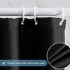 Schmaler Duschvorhang Polyester Stoff Schwarz 150x180 Waschbar Bild 2
