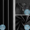 Schmaler Duschvorhang Polyester Stoff Schwarz 150x180 Waschbar Bild 3