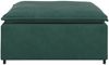vidaXL Modulares Sofa Fußhocker-Modul Dunkelgrün 100x100x48 cm 4104491 Bild 3
