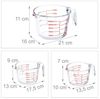 Relaxdays 3-teiliges Messbecher Set aus Glas Bild 5