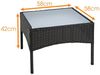 Polyrattan Beistelltisch Loungetisch Rattan Gartentisch Balkontisch Schwarz Bild 2