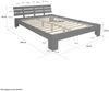 Homestyle4u Futonbett, massives Kiefernholz, Grau, 120x200 cm, mit Matratze Bild 4