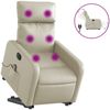 vidaXL Massagesessel mit Aufstehhilfe Elektrisch Creme Kunstleder 3206771 Bild 2