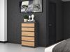 ibonto SCHUBKASTENKOMMODE ANTHRAZIT / ARTISAN EICHE 109,5x40x70cm (H 109.5 x T 40 x B 70 cm) Bild 4