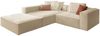 KAWOLA Sofa CARMO Ecksofa Stoff beige mit Hocker Recamiere links 68 x 191 x 306 cm Bild 3