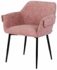 HOME DELUXE Esszimmerstuhl chenille CHENO - 4er Set Rosa Bild 5
