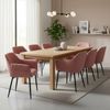 HOME DELUXE Esszimmerstuhl chenille CHENO - 4er Set Rosa Bild 2