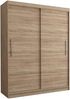 MOEBLO Kleiderschrank LARA 06 (mit dekorativen Elementen aus Aiminium, Schwebetürenschrank 2-türig Schrank, Gaderobe mit vielen Einlegeböden und Kleiderstange), (BxHxT): 150 x 200 x 61 cm Bild 5
