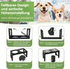LuxusKollektion 'XBEN' erhöhter Hundenapf 5-stufig verstellbar, Edelstahl silber / schwarz Bild 5