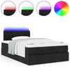vidaXL Ottomane Bett mit Matratze & LEDs Schwarz 120x190 cm Stoff 3312376 Bild 5