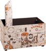 Sitztruhe Textil Voyage Motiv 65 x 40 x 42 cm Bild 4