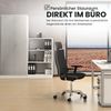 bümö office Kleiderschrank Holz abschließbar mit Spiegel, Büroschrank 80 cm breit in Ahorn - Flur Schrank als Garderobe für Jacken, Taschen & Co. im Arbeitszimmer - Büro Schrank, 6200-3-3-SG Bild 3
