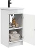 vidaXL Badezimmerschrank mit Waschbecken Hochglanz Weiß 889998 Bild 3