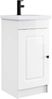vidaXL Badezimmerschrank mit Waschbecken Hochglanz Weiß 889998 Bild 2