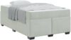 vidaXL Bettrahmen mit Matratze Hellgrau 120 x 190 cm Stoff 3399278 Bild 2