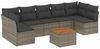 vidaXL 8-tlg. Garten-Sofagarnitur mit Kissen Grau Poly Rattan 3255906 Bild 2