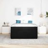 vidaXL Bettrahmen mit Matratze Schwarz 160 x 200 cm Stoff 3398414 Bild 3