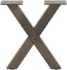 vidaXL Couchtischbeine X-Form 2 Stk. Naturstahl 37x(30-31) cm Stahl 4012875 Bild 4