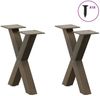 vidaXL Couchtischbeine X-Form 2 Stk. Naturstahl 37x(30-31) cm Stahl 4012875 Bild 3