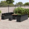 vidaXL Gartensofa-set mit Kissen 12 pcs Schwarz Poly-Rattan 3364964 Bild 3