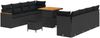 vidaXL Gartensofa-set mit Kissen 12 pcs Schwarz Poly-Rattan 3364964 Bild 2