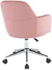 Vente-unique - ELEANA Office chair SamtStoff Puderrosa - B 61,5 cm x H 89 cm79,5 cm x L 59 cm Bild 5