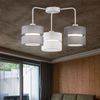 LED Deckenleuchte, Textil grau, weiß, anthrazit, D 56 cm Bild 4