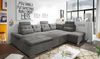 Couch NALO Sofa Schlafcouch Wohnlandschaft Bettsofa braun-schwarz U-Form rechts Bild 2
