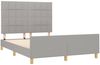 vidaXL Bettgestell ohne Matratze Hellgrau 140x190 cm Stoff 3125049 Bild 4