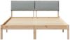 vidaXL Bettgestell Braun und hellgrau 135 x 190 cm Massivholz Kiefer 878549 Bild 5