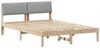 vidaXL Bettgestell Braun und hellgrau 135 x 190 cm Massivholz Kiefer 878549 Bild 2