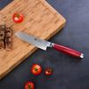 Damaszener Santokumesser 12,5 cm Klinge, GG-10 Stahl mit Hartholzgriff Bild 5